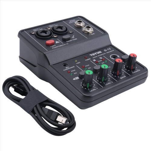 Placă de sunet stereo pentru computer cu 4 canale, 48V, interfață Q-12 2