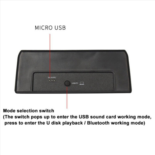 Mixer de áudio Bluetooth de 4 canais, console de DJ com efeito de reverberação 1