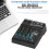 Mixer de áudio Bluetooth de 4 canais, console de DJ com efeito de reverberação 5