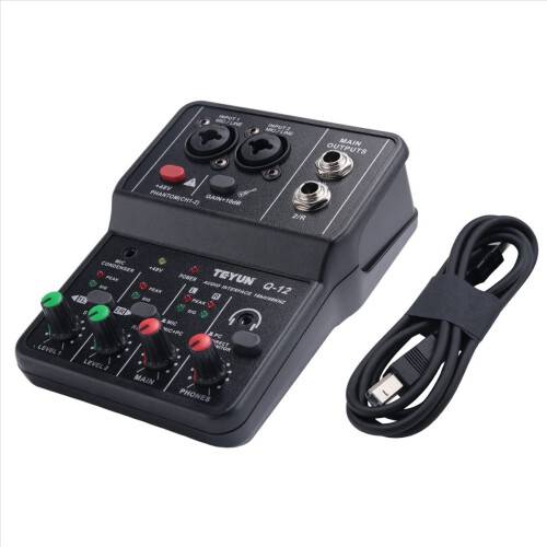 Placă de sunet stereo pentru computer cu 4 canale, 48V, interfață Q-12 2