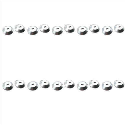 Självhäftande säkerhetsplatta med springa för bärbara datorer (silver 20-pack)