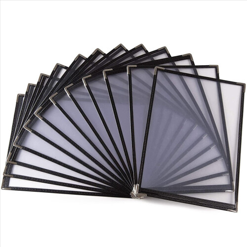 Pacote com 10 capas de cardápio - página única, 2 visualizações, serve em papel de 8,5 x 11 polegadas 1