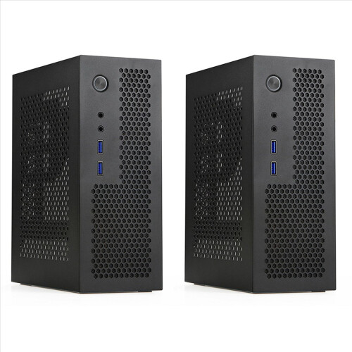 2X A09 HTPC Computergehäuse Mini ITX USB3.0 Computergehäuse Schwarz