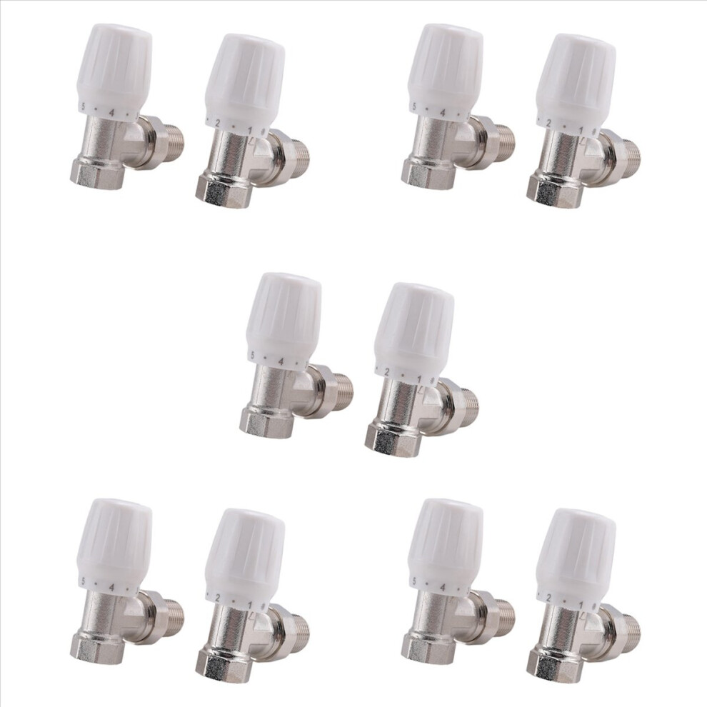 Thermostatic Radiator Valve 2Pcs 15Mm X 1/2Inch Thermostatic Angle 4853004636838