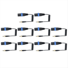 Audio kabel s uzamykatelným konektorem 3,5 mm - 3,5 mm TRS - XLR (samec)