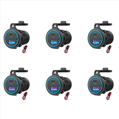 65W PD 12V USB-uttak for bærbar PC USB C-billaderuttak