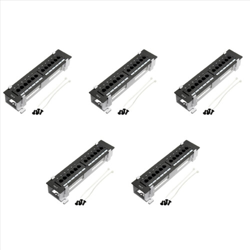 Network Tool Kit 12 Port CAT6 Patch Panel RJ45 with Wall Bracket