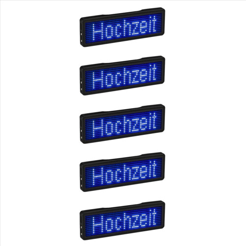 Bluetooth LED Name Badge Rechargeable Light Sign Display LED,Type 5