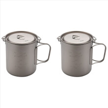 Cană de titan pentru oală, cană, oale, veselă, cană de camping cu capac, oală 750 ml