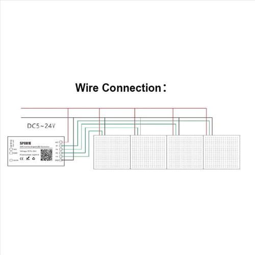 SP801E Wifi Art-Net LED-styrenhet LED-matrispanelmodul