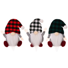 3Stk Weihnachts Bestecktaschen Gnom Dekorative Stoffhalter Mehrfarbig