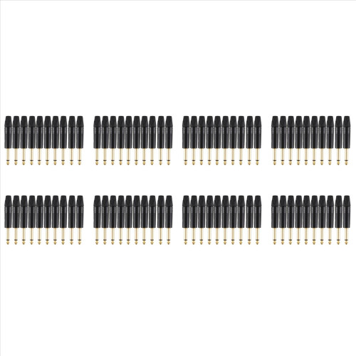 10 τεμάχια βύσμα Mono 6,35 mm 6,5 mm στερεοφωνικό βύσμα Jack μαύρο