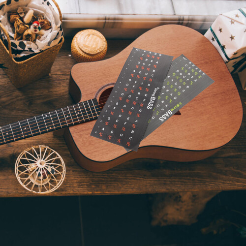 2Stk Wiederverwendbare Bunte Gitarren Fretboard Noten Aufkleber 1