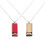 2pcs 4 Toy 4 Loch Mundharmonica Kunststoff Rot 2