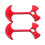 2Stk Camping Zeltpflock Aluminiumlegierung Rot Fishbone Hering 1