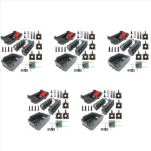 5x litiumjonbatterifodral för 18V, 10 hål (ingen original)