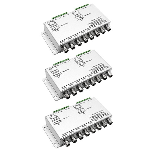 3X 8-CH UTP 720P/1080P HD Παθητικός Πομποδέκτης Βίντεο, BNC σε Cat5/5E