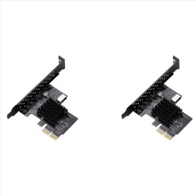 2X PCI-E 2X na USB 3.1 A-Key Gen2 rozšiřující karta Front Type-E
