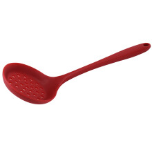 Roter Silikon-Siebkelle, Robust, Für Kochen Und Bargebrauch