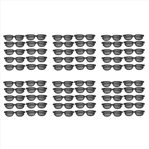 60Pcs Polarized Passive 3D Glasses for Cinema IMIX Screen