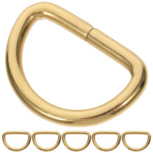 20Pcs Golden D Ring Buckle Durable Metal for Bags Belts and DIY Crafts