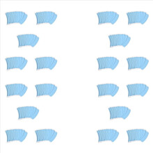 36 peças/lote fita dupla fixa azul para perucas fita adesiva para cabelo estendida