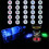 25 Pcs LED Coaster Round Flash Cup Mat Sticker Lights 3