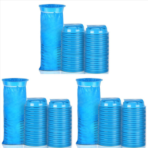 45 stk. 1000 ml oppkastposer, blå, for bilreiser