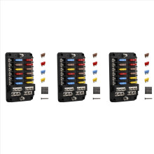 Pannello fusibili per fusibili marini a 12 vie da 12 V con messa a terra e scatola dei fusibili da 12 volt