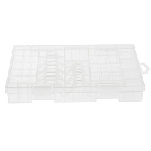 Transparent Aa Aaa C D 9v Hard Plastic Battery Case Holder Storage Box