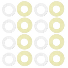 30Sets Gelbe Kunststoff Wasserhahn Muttern & Dichtungen Für Haushalt