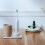 2Pcs Ceramic Electric Toothbrush Holder Wall-Mount Stand White 11