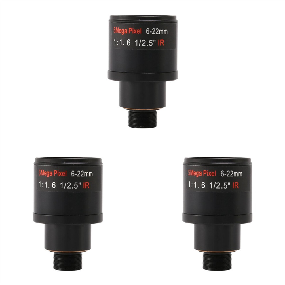 Cctv Lens 1/2.5 Inch 6-22Mm Varifocal Lens For 4Mp/5Mp Ip/Ahd Camera 4853004664503