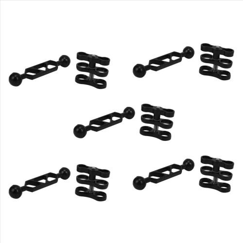 Bras à double rotule en alliage d'aluminium et 1 jeu de clips papillon