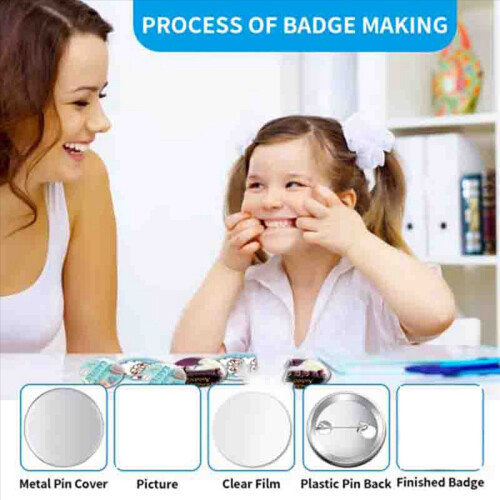 Button Making Supplies for Button Maker Machine Round Badge Pin 2