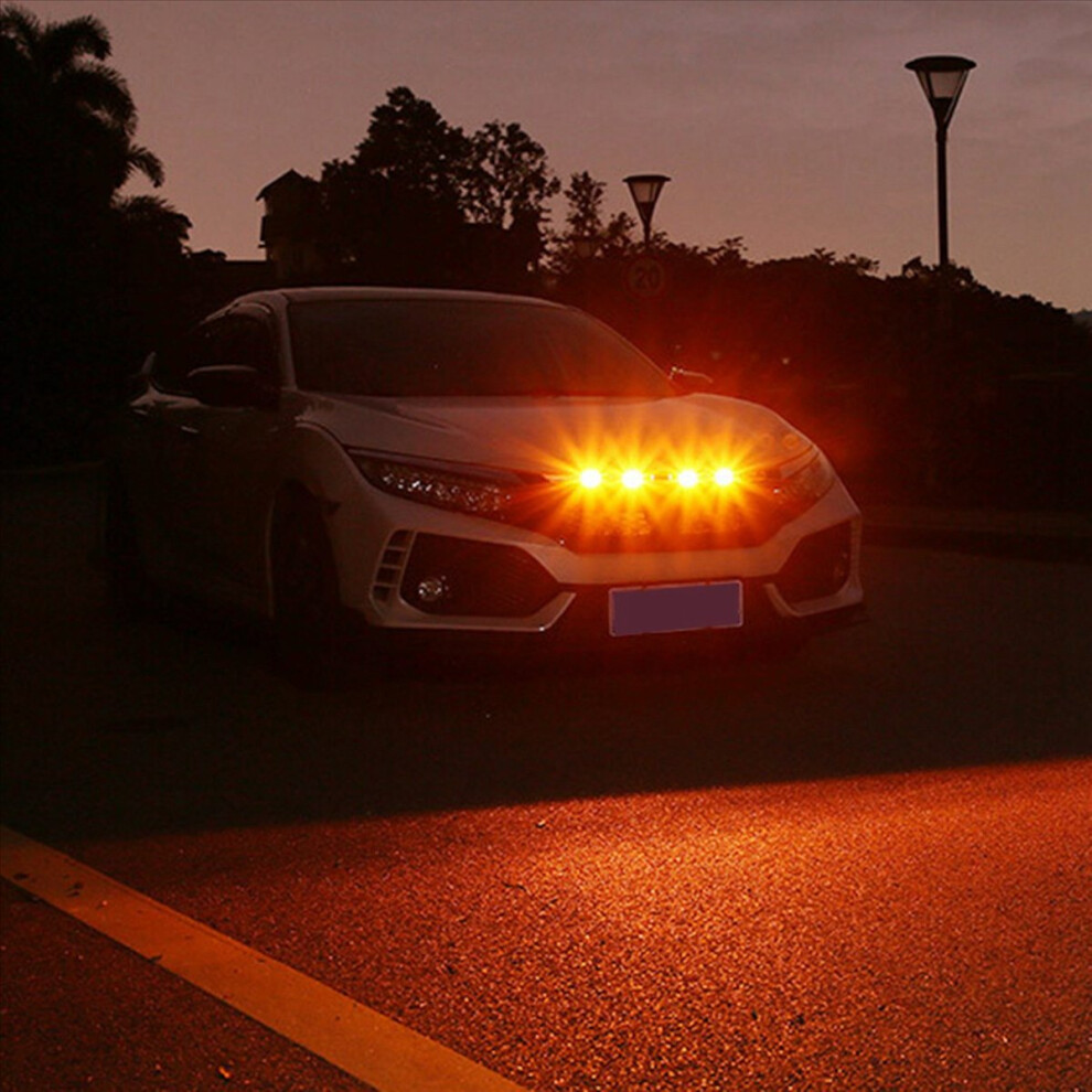 [ Plug & Play ] Car Led Front Grille Smoked Running Lamp Amber 4853004672058