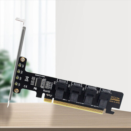 NGFF PCI-E 16X til 4 porte U.2 NVME Split-udvidelseskort SFF-8639/8643 2