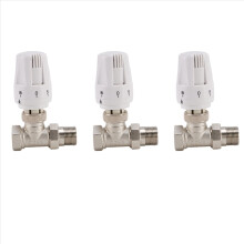 3 robinets thermostatiques droits en laiton de 19 mm (3/4 po) pour radiateur DN20