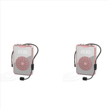 2X tragbarer Sprachverstärker für Lehrer mit Mikrofon-Headset
