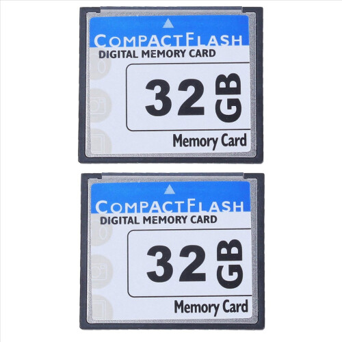 Profesjonelt 32 GB Compact Flash-minnekort (hvitt og blått)