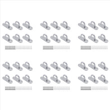 6 Pack Stainless Steel Ceiling Hooks M5 Oval Open Hooks Wall Mount