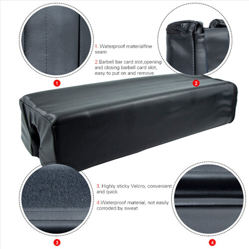 Hip Thrust Barbell Squat Pad Support Push Bar Barbell Foam Pad,Schwarz 2