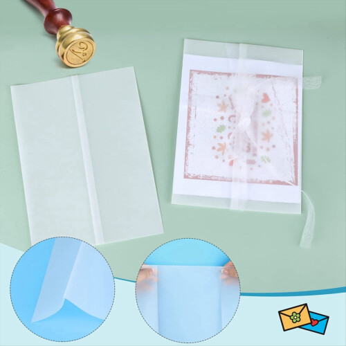 120 unidades de papel velino pré-dobrado, capas de velino imprimíveis de 5 x 7 polegadas 2