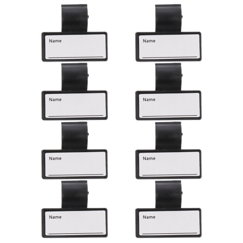 8Stk Stethoskop Id Tags Aus Robustem ABS Material, Schwarzes Design