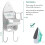 Iron Board Hanger Wall Electric Iron Holder with Removable Hooks -2 3