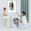 Iron Board Hanger Wall Electric Iron Holder with Removable Hooks -2 5