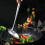 Long Handle Stainless Steel Wok Spatula Kitchen Slotted Turner Set 5