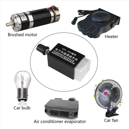 1 stk. motorhastighetsregulator 12V/24V 10a motorhastighetskontrollerbryter 2