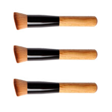 3Stk Professionelle Makeup Pinsel Holzgriff Für Puder & Blush