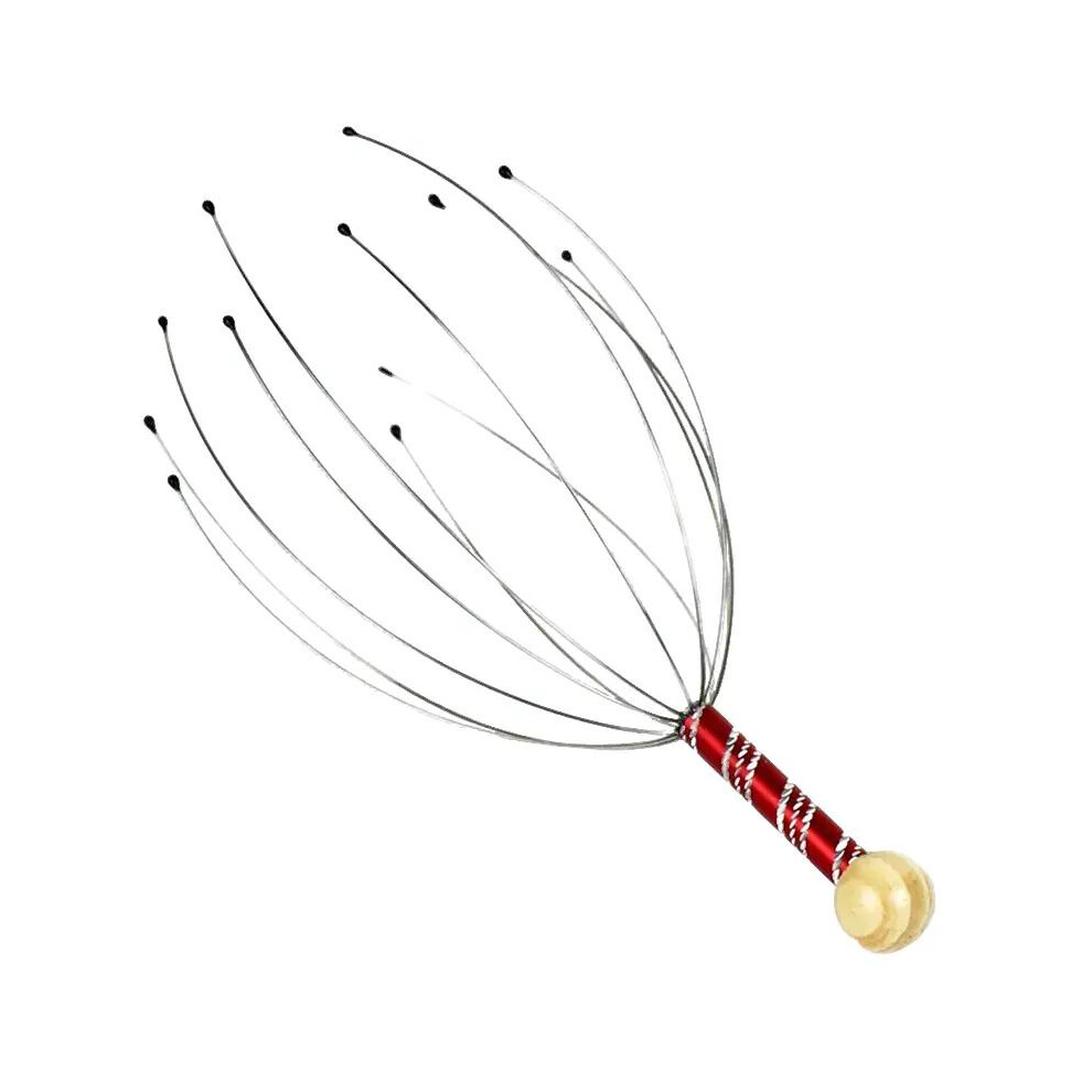 Red (, 2 Pcs) Head Massager, Handheld Octopus Shaped Massager, Head Scalp Massaging Tool For Relaxation & Stress Relief, Body Care
